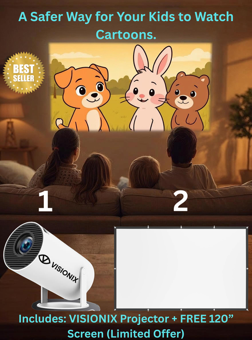 VISIONIX projector + VISIONIX MaxScreen 120"