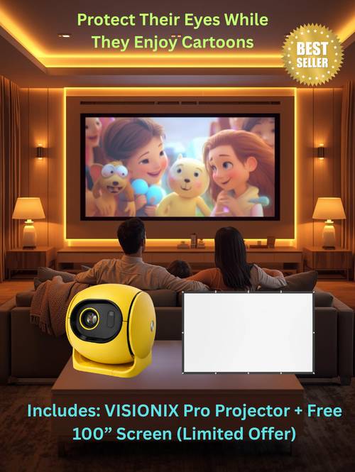 VISIONIX Pro projector + VISIONIX MaxScreen 100"