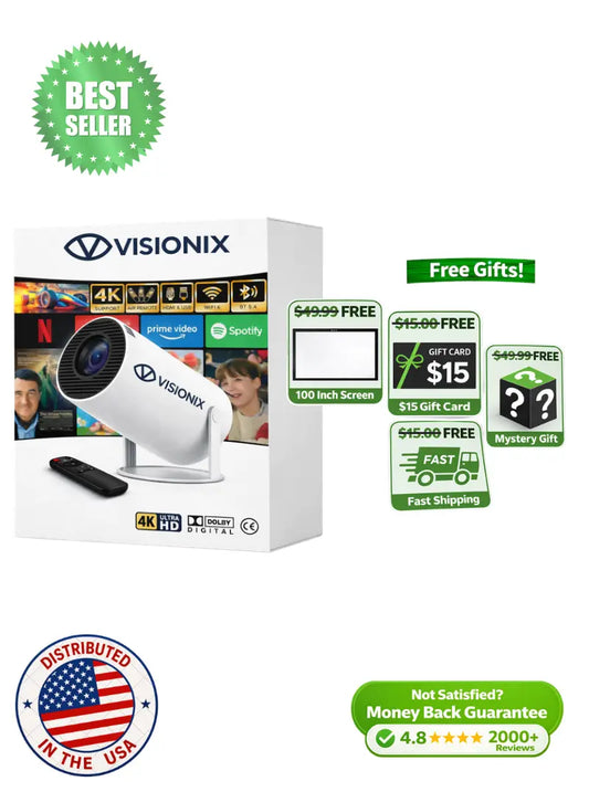 VISIONIX projector + VISIONIX MaxScreen 120"
